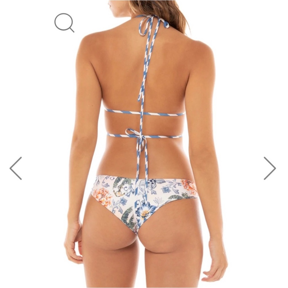 Agua Bendita Floral Bikini - Delany Top and Lola Bottom NWT L